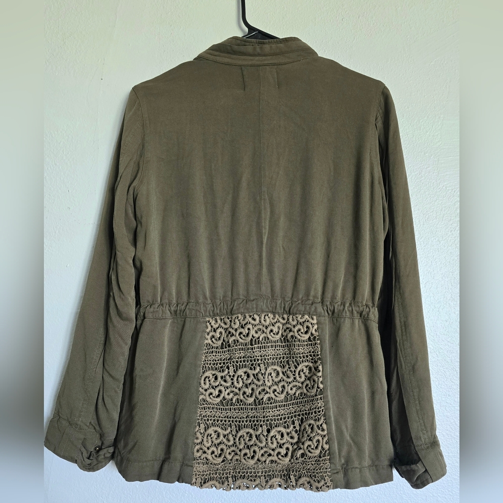 Publish Green Utility Jacket with Drawstring Waist - Picture 5 of 14